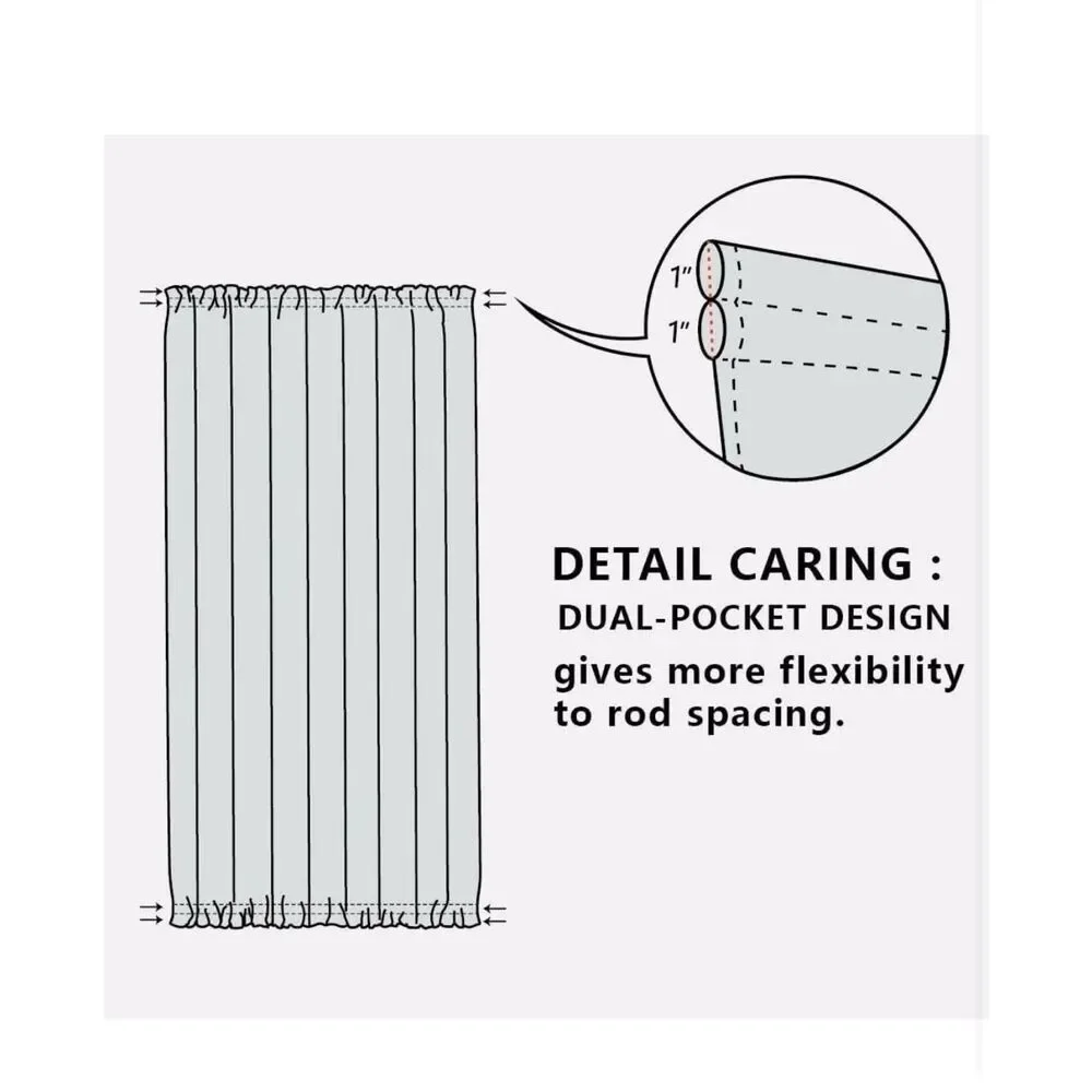 NEW Sidelight Door Curtain 1 Panel Thermal Insulated Blackout W12 x L72”